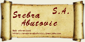 Srebra Abutović vizit kartica
